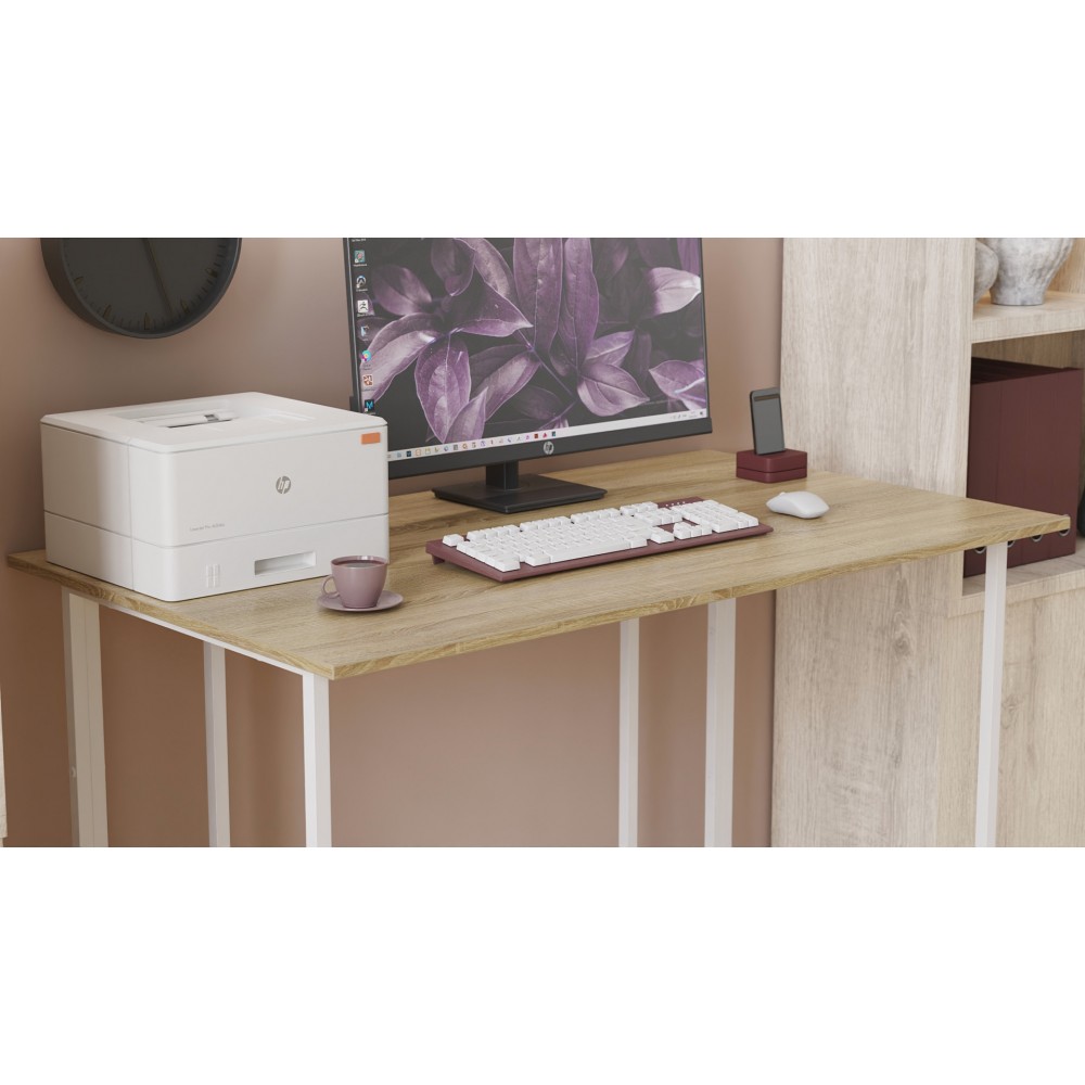 Письменный стол Ferrum-decor Ханна 75x140x70 белый ДСП Дуб Сонома 16мм (FRD-104041)