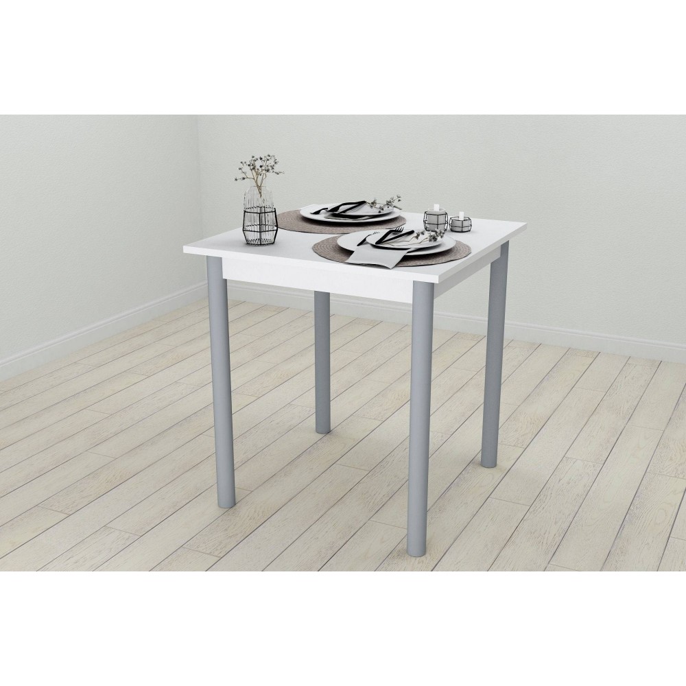 Стол кухонный Ferrum-decor Агата 75x70x70 Серый ДСП Белое 16мм (FRD-106242)
