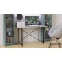 Стол письменный Line Лайт Ferrum-decor 750x1000x500 Черный металл ДСП Бетон 16 мм (FRD-104842)