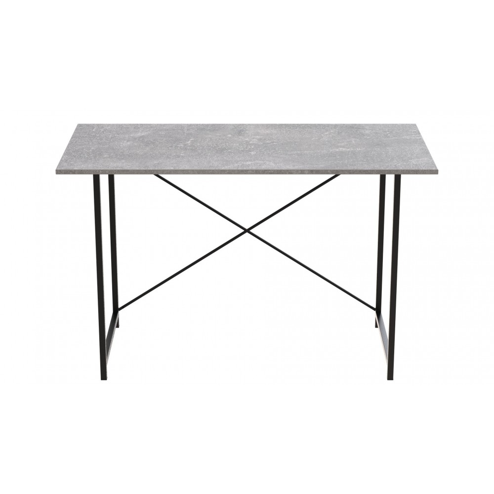 Стол письменный Line Лайт Ferrum-decor 750x1000x500 Черный металл ДСП Бетон 16 мм (FRD-104842)