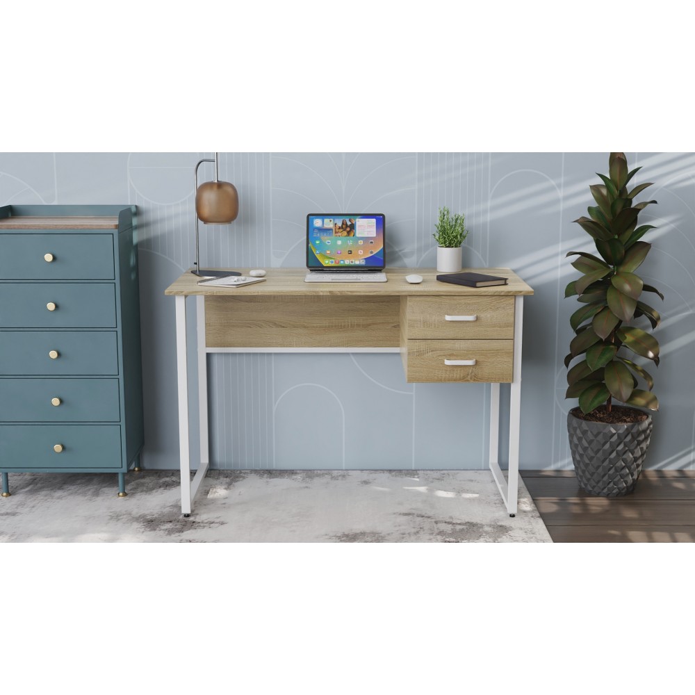Письменный стол Ferrum-decor Гарри 76x120x60 серый ДСП Дуб Сонома 32мм (FRD-101457)