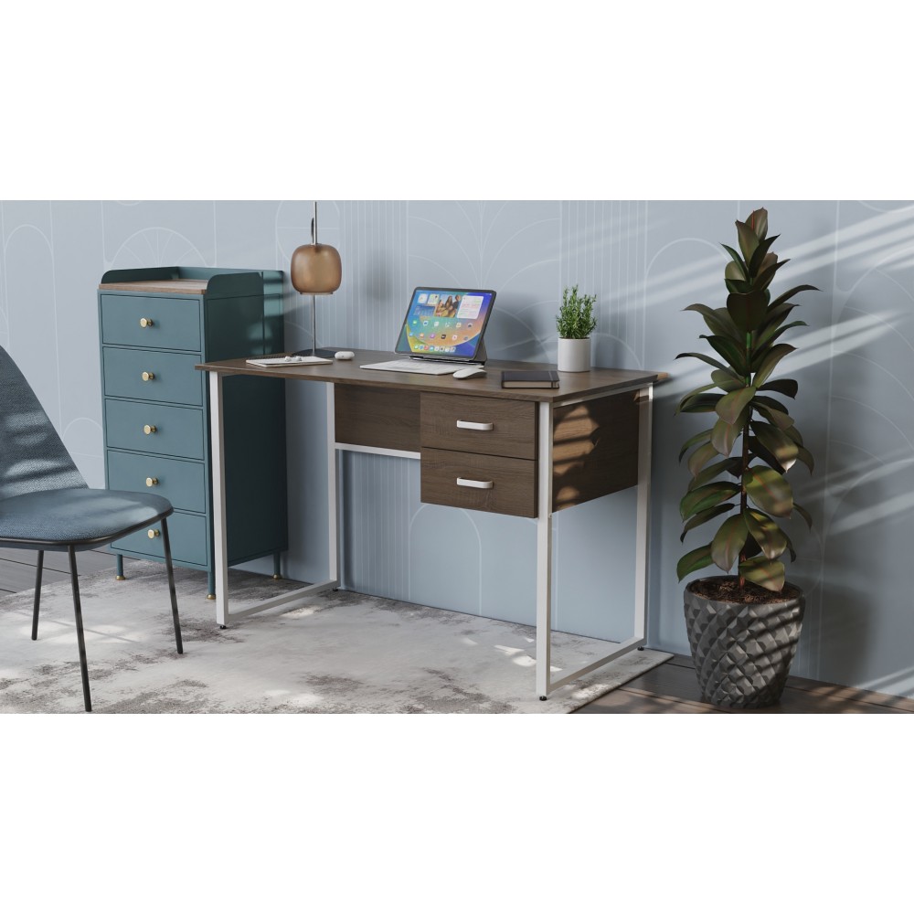Письменный стол Ferrum-decor Гарри 76x140x60 серый ДСП Дуб Сонома 32мм (FRD-101467)