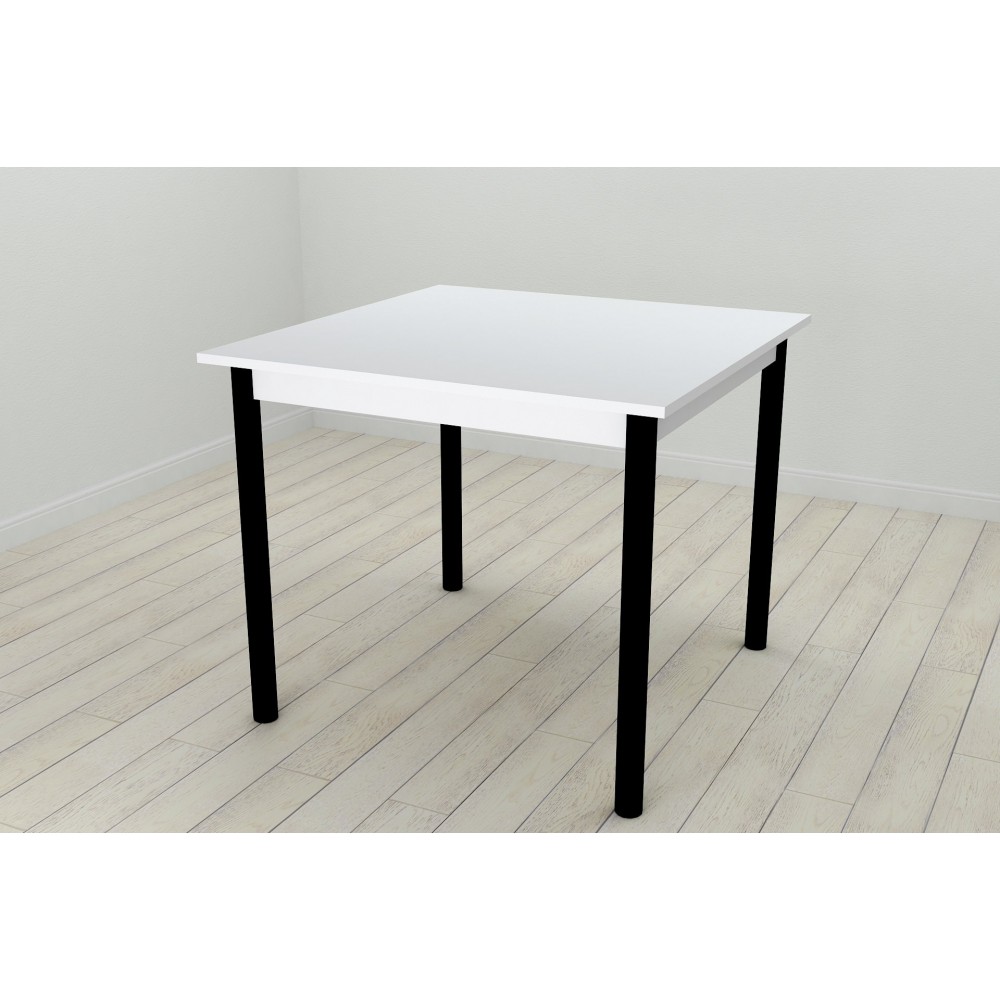 Стол кухонный Ferrum-decor Агата 75x90x90 Черный ДСП Белое 16мм (FRD-106263)