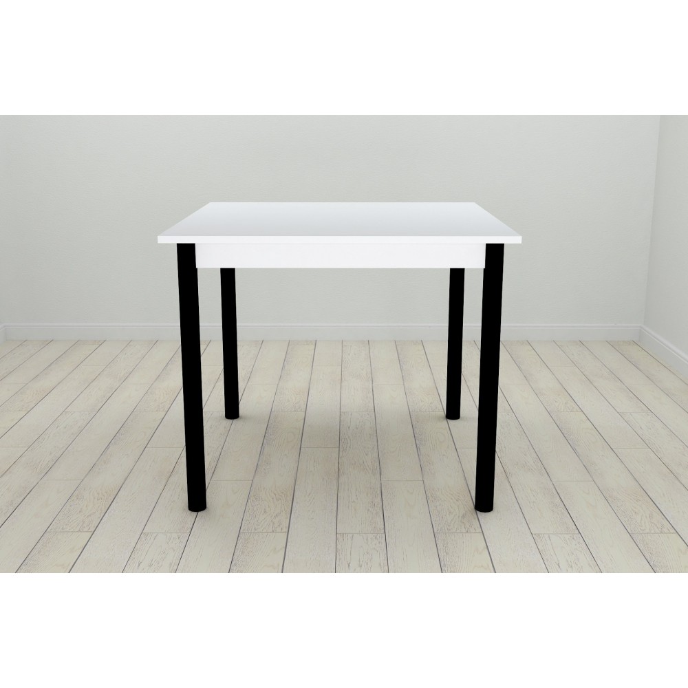 Стол кухонный Ferrum-decor Агата 75x90x90 Черный ДСП Белое 16мм (FRD-106263)