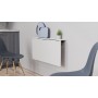 Обеденный стол-трансформер Ника настенный Ferrum-decor 420x900x500 Черный металл ДСП Белое 16 мм (FRD-105164)