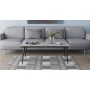 Стол трансформер журнальный Dandi Small Ferrum-decor 45x120 160)x60 Черный металл ДСП Бетон 16 мм (FRD-106785)