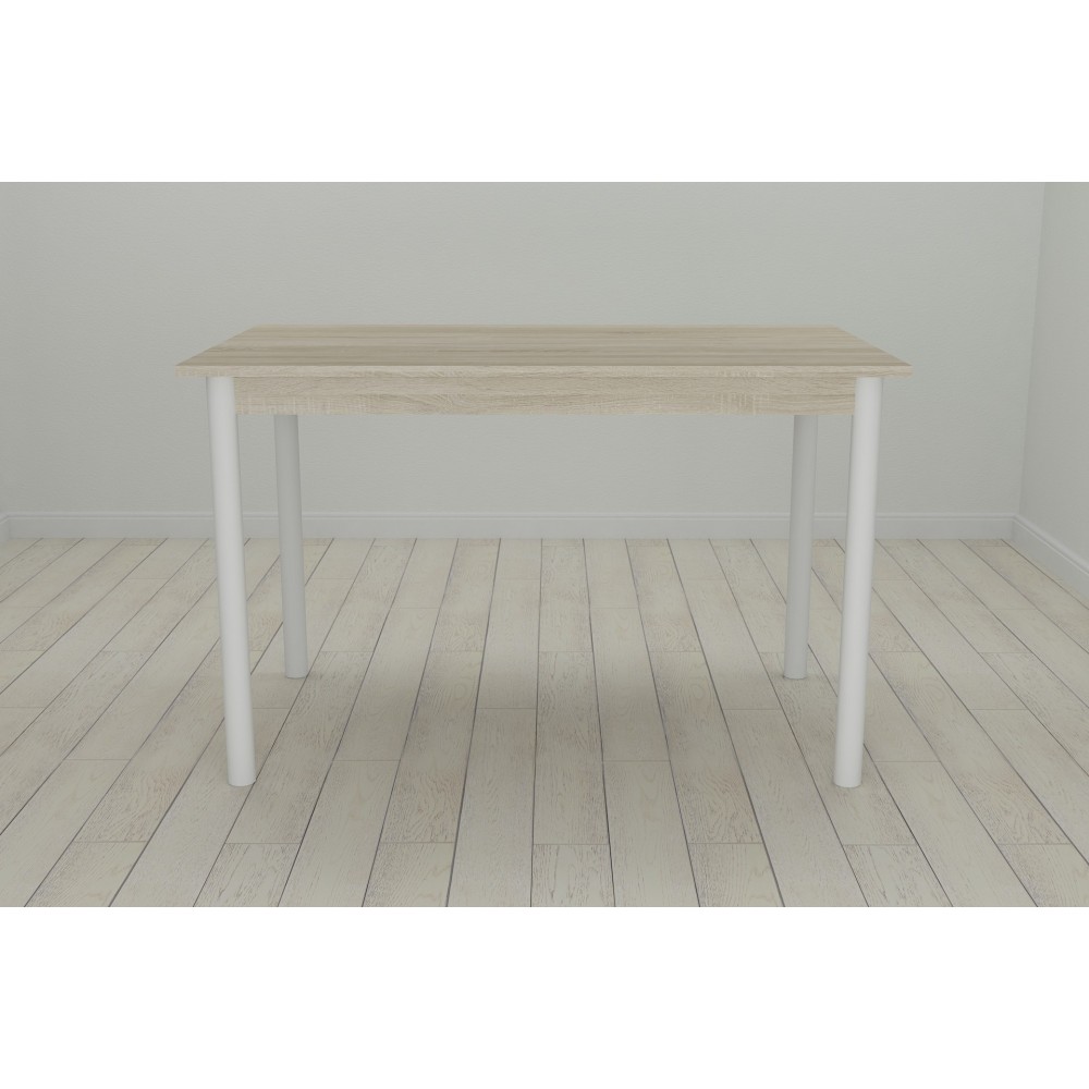 Стол кухонный Ferrum-decor Бенита 75x120x80 Белый ДСП Сонома 16мм (FRD-106285)