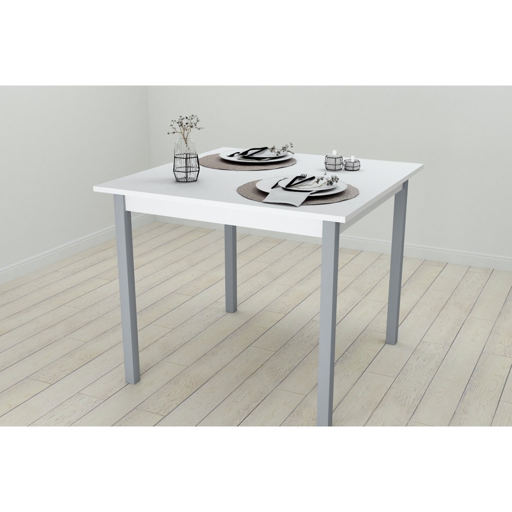 Стол кухонный Ferrum-decor Диего 75x80x80 Серый ДСП Белое 16мм (FRD-106305)