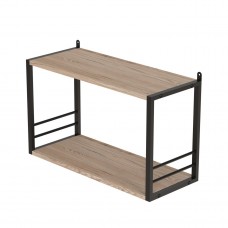 Книжкова полиця універсальна Ferrum-decor Стім 1 38x63x26 чорний ДСП Дуб Сан-Марино 16мм (FRD-104086)