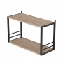 Книжкова полиця універсальна Ferrum-decor Стім 1 38x63x26 чорний ДСП Дуб Сан-Марино 16мм (FRD-104086)