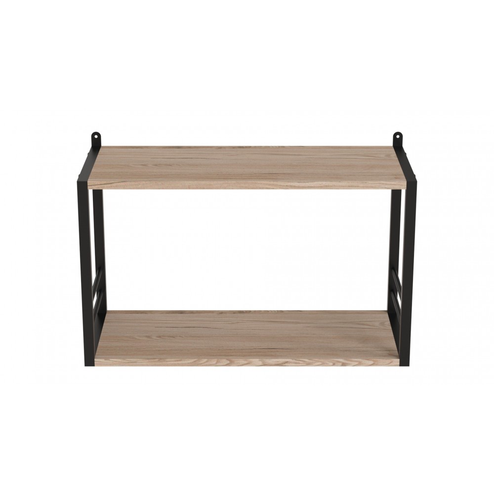 Книжкова полиця універсальна Ferrum-decor Стім 1 38x63x26 чорний ДСП Дуб Сан-Марино 16мм (FRD-104086)