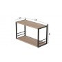 Книжкова полиця універсальна Ferrum-decor Стім 1 38x63x26 чорний ДСП Дуб Сан-Марино 16мм (FRD-104086)