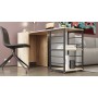 Стол-тумба трансформер Смарт 2/1 Ferrum-decor 750x1450x500 Черный металл ДСП Дуб Сан-Марино 16 мм (FRD-105096)
