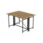 Стол-книжка трансформер Орион 3 Ferrum-decor 750x1150x880 Черный металл ДСП Дуб Артизан 16 мм (FRD-105086)