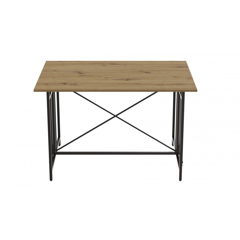 Стол-книжка трансформер Орион 3 Ferrum-decor 750x1150x880 Черный металл ДСП Дуб Артизан 16 мм (FRD-105086)