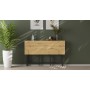 Стол-книжка трансформер Орион 3 Ferrum-decor 750x1150x880 Черный металл ДСП Дуб Артизан 16 мм (FRD-105086)