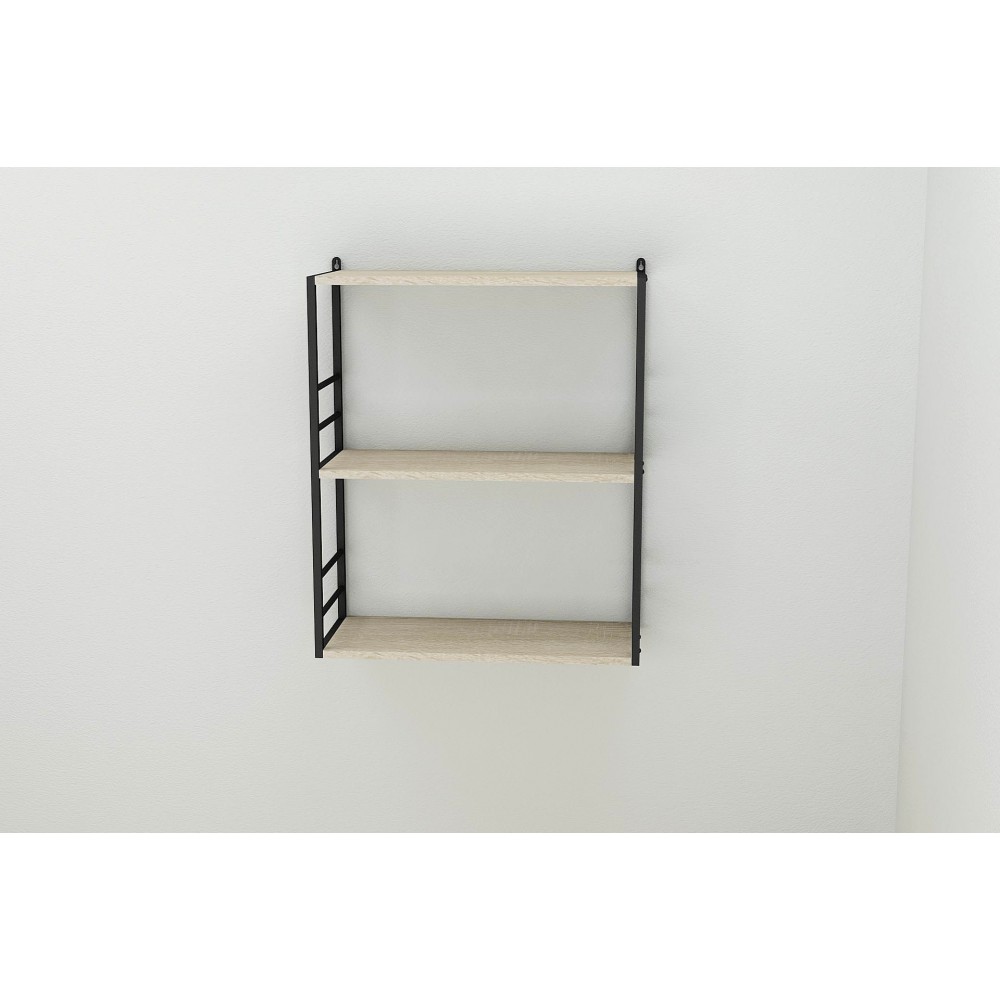 Книжкова полиця універсальна Ferrum-decor Стім 2 74x63x26 чорний ДСП Дуб Сонома 16мм (FRD-104106)