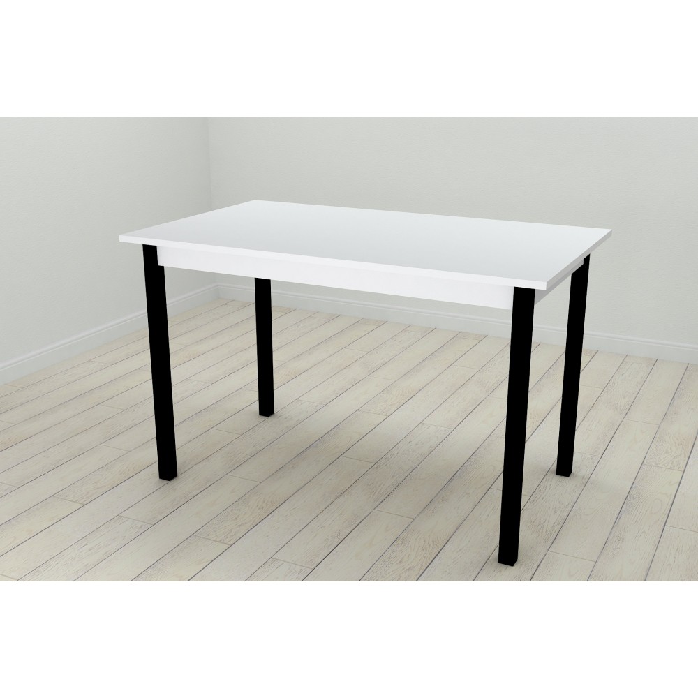 Стол кухонный Ferrum-decor Марио 75x120x80 Черный ДСП Белое 16мм (FRD-106196)