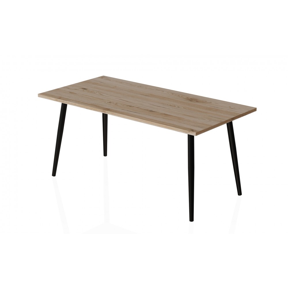 Стіл журнальний Монтана Ferrum-decor 45x100x50 Чорний метал ДСП Дуб Сан-Марино 16 мм (FRD-106716)