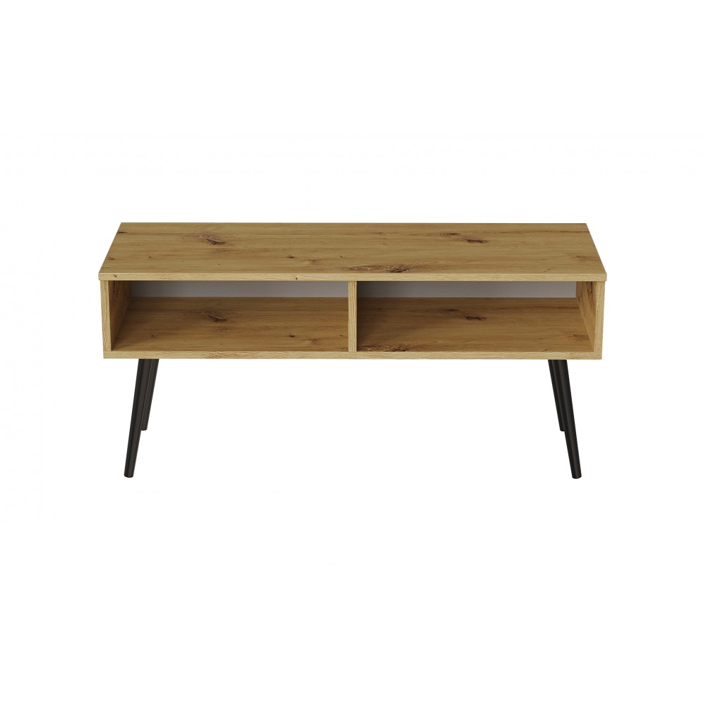 Тумба под ТВ Невада Ferrum-decor 45x100x38 Черный металл ДСП Дуб Артизан 16 мм (FRD-106726)