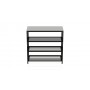 Полка для обуви Слайм 3 Ferrum-decor 635x630x260 Черный металл ДСП Белое 16 мм (FRD-105156)