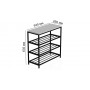 Полка для обуви Слайм 3 Ferrum-decor 635x630x260 Черный металл ДСП Белое 16 мм (FRD-105156)