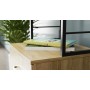 Стол-тумба трансформер Смарт 4/1 с этажеркой Ferrum-decor 1430x1450x500 Черный металл ДСП Дуб Сонома 16 мм (FRD-105126)