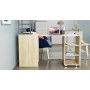 Стол-тумба трансформер Смарт 4/1 с этажеркой Ferrum-decor 1430x1450x500 Черный металл ДСП Дуб Сонома 16 мм (FRD-105126)