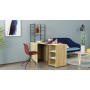 Стол-тумба трансформер Смарт 4/1 с этажеркой Ferrum-decor 1430x1450x500 Черный металл ДСП Дуб Сонома 16 мм (FRD-105126)