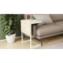 Стіл журнальний приставний Террі Комбо Ferrum-decor 345x662x440 Білий метал ДСП Дуб Сонома 16 мм (FRD-105146)
