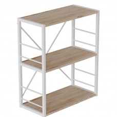 Етажерка 3/60 Ferrum-decor Серії Конект 73x60x28 білий ДСП Дуб Сан-Марино 16мм (FRD-104261)