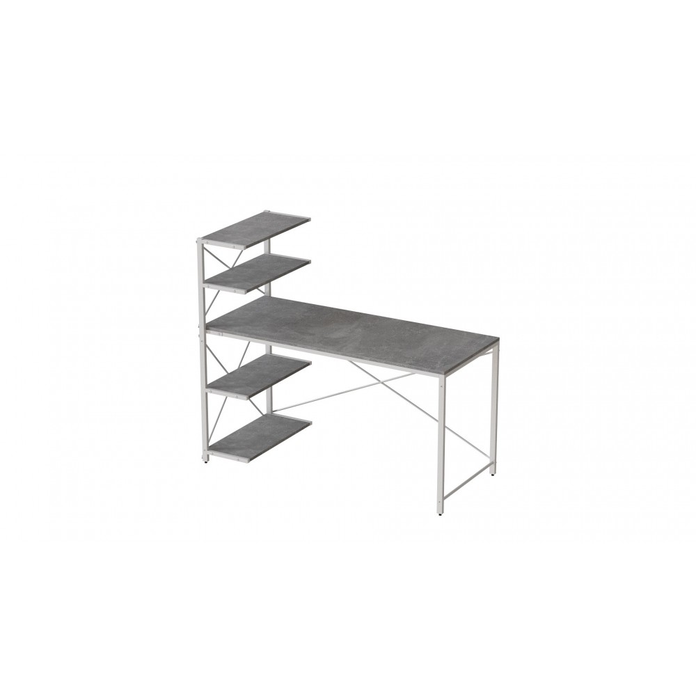 Компьютерный стол Ferrum-decor Джек 75x120x70 Белый ДСП Бетон (FRD-105317)