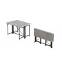 Стол-книжка трансформер Орион 3 Ferrum-decor 750x1150x880 Черный металл ДСП Бетон 16 мм (FRD-105087)