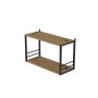 Книжкова полиця універсальна Ferrum-decor Стім 1 38x63x26 чорний ДСП Дуб Артизан 16мм (FRD-104087)
