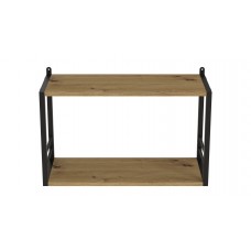 Книжкова полиця універсальна Ferrum-decor Стім 1 38x63x26 чорний ДСП Дуб Артизан 16мм (FRD-104087)