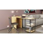 Стол-тумба трансформер Смарт 2/2 Ferrum-decor 750x1450x600 Черный металл ДСП Дуб Артизан 16 мм (FRD-105107)