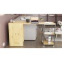 Стол-тумба трансформер Смарт 2/2 Ferrum-decor 750x1450x600 Черный металл ДСП Дуб Артизан 16 мм (FRD-105107)