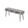 Тумба под телевизор Кентуки Ferrum-decor 45x139x38 Черный металл ДСП Бетон 16 мм (FRD-106727)
