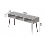 Тумба под телевизор Кентуки Ferrum-decor 45x139x38 Черный металл ДСП Бетон 16 мм (FRD-106727)
