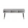 Тумба под телевизор Кентуки Ferrum-decor 45x139x38 Черный металл ДСП Бетон 16 мм (FRD-106727)