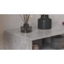 Тумба под телевизор Кентуки Ferrum-decor 45x139x38 Черный металл ДСП Бетон 16 мм (FRD-106727)