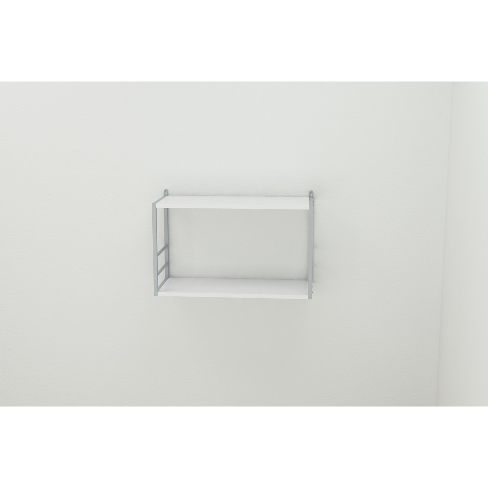 Книжная полка универсальная Ferrum-decor Стим 1 38x63x26 серый ДСП Белое 16мм (FRD-104097)