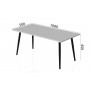 Стол журнальный Монтана Ferrum-decor 45x100x50 Черный металл ДСП Белый 16 мм (FRD-106717)