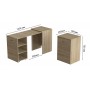 Стол-тумба трансформер Смарт 1/2 Ferrum-decor 750x1450x600 ДСП Дуб Сонома 16 мм (FRD-105077)