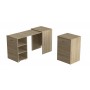 Стол-тумба трансформер Смарт 1/2 Ferrum-decor 750x1450x600 ДСП Дуб Сонома 16 мм (FRD-105077)