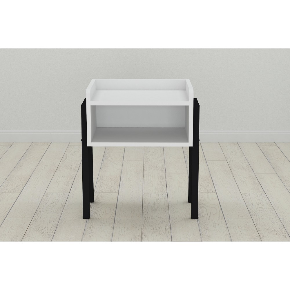 Тумба модульная Ferrum-decor Джузи 540x450x320 металл Черный ДСП Белое 16 мм (FRD-102968)