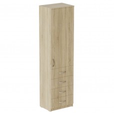 Пенал Анжело Ferrum-decor на 3 полиці з дверима та 4 ящиками 1900x500x380 ДСП Дуб Сонома 16 мм (FRD-104968)