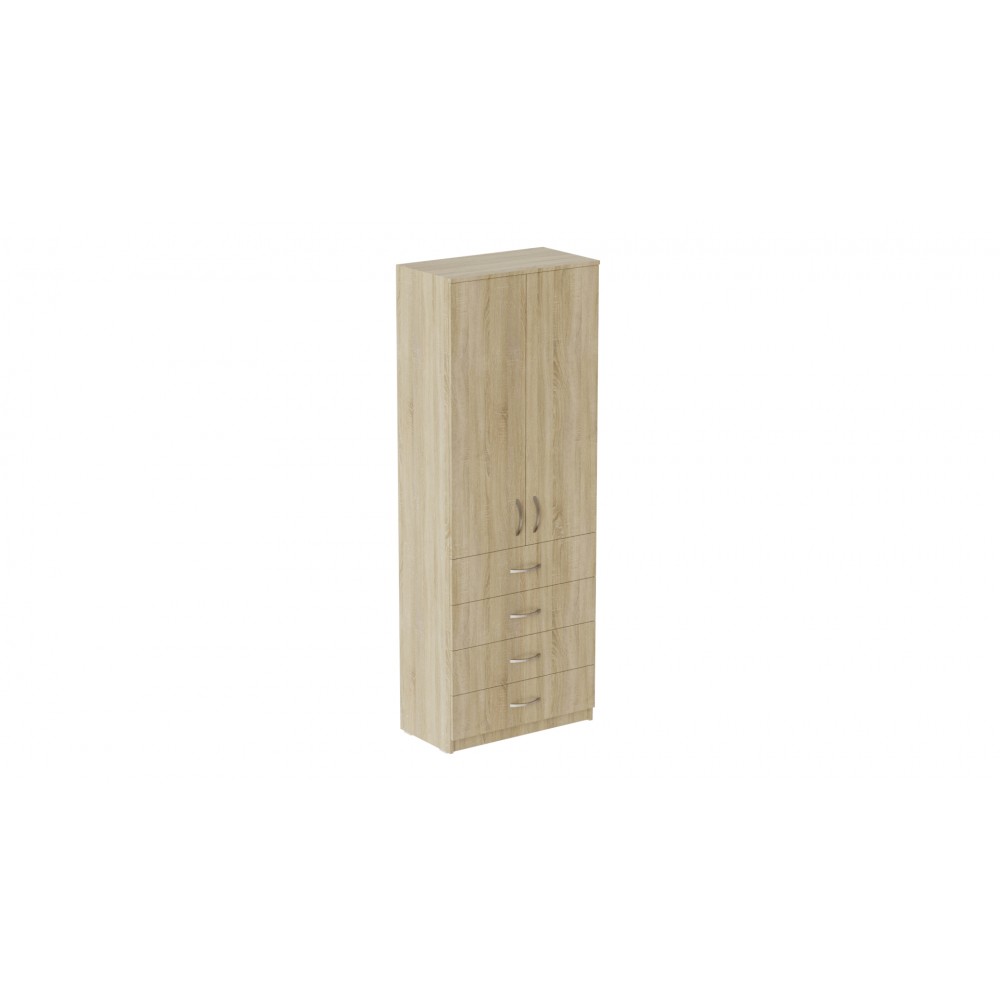 Шафа Анжело Ferrum-decor на 3 полиць з 2 дверима та 4 ящики 1900x700x380 ДСП Дуб Сонома 16 мм (FRD-105028)