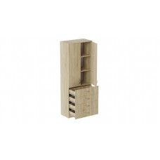 Шафа Анжело Ferrum-decor на 3 полиць з 2 дверима та 4 ящики 1900x700x380 ДСП Дуб Сонома 16 мм (FRD-105028)