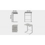 Столик приставной Терри Ferrum-decor 650x440x330 Серый металл ДСП Бетон 16 мм (FRD-104668)